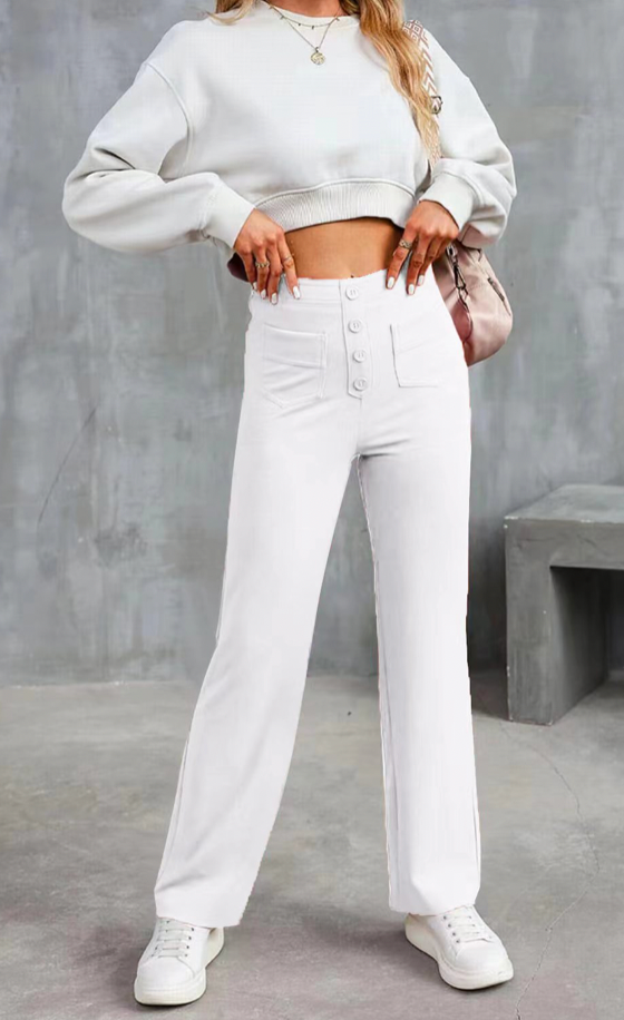 Sara™ | High-waisted elastic casual pants