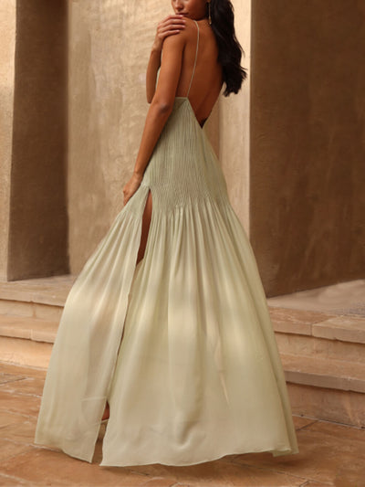 Saffron™ | Chic Slit Maxi Dress