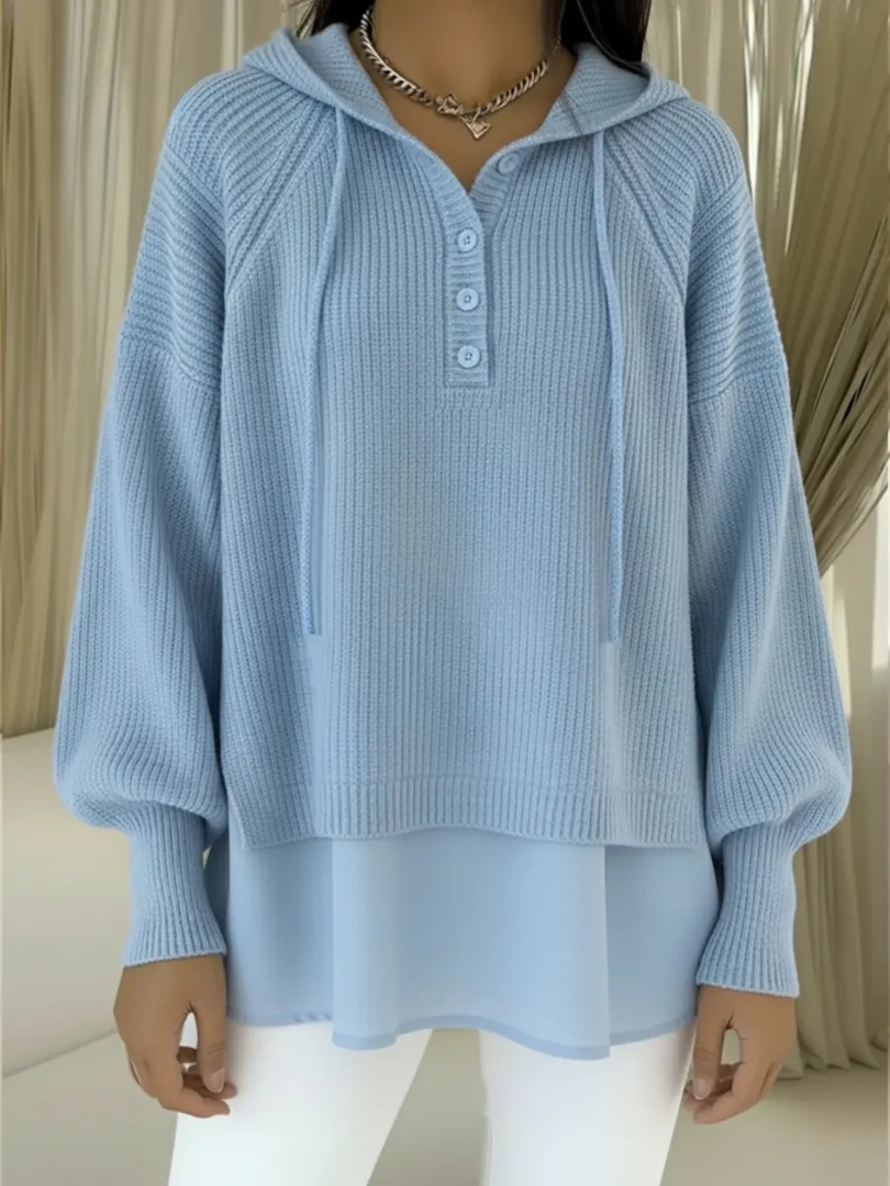 Zerissa™ | Casual Chiffon Hooded Sweater