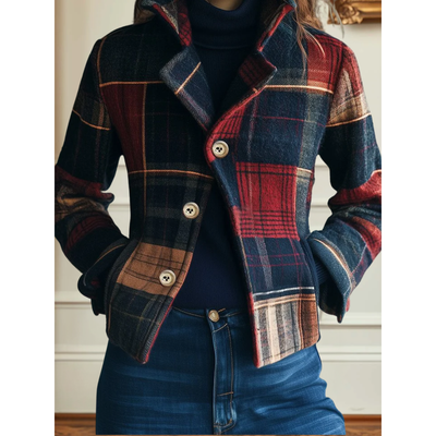 Zinni™ | Retro Fit Plaid Wool Jacket