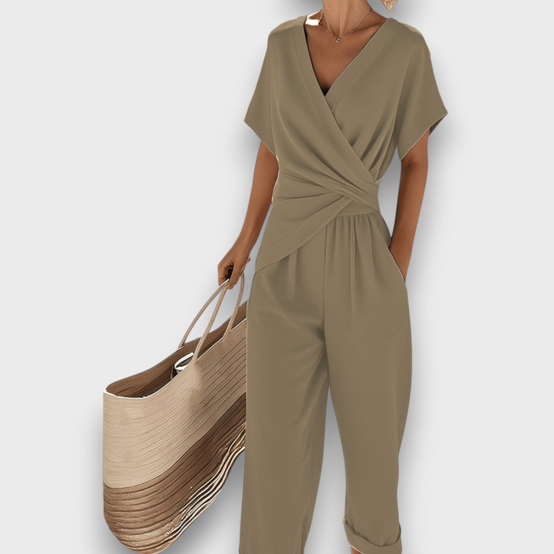 Victoria | 2-Piece Jumpsuit-Style Set with Wrap Effect