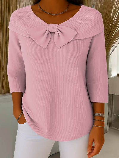 ELARA™ | Soft Knit Bow Sweater
