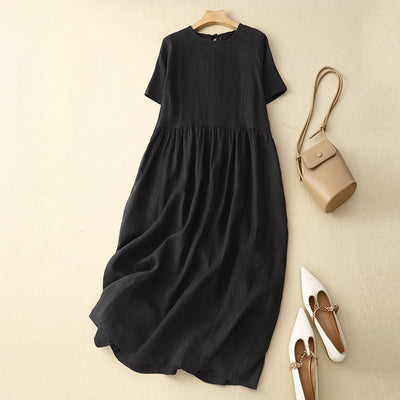 Matilda - Linen and Cotton Dress With Pockets