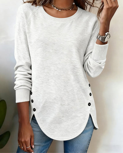 Talia | Irregular Hem Sweatshirt with Raglan Sleeves