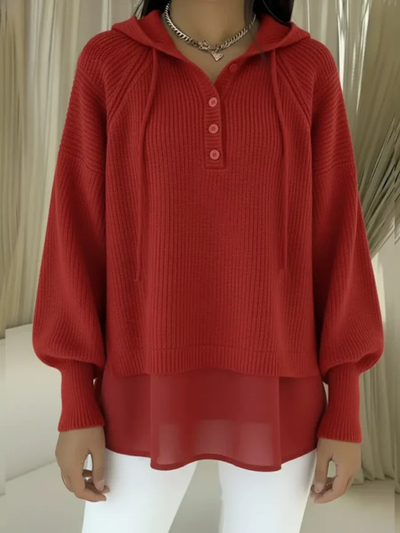 Zerissa™ | Casual Chiffon Hooded Sweater
