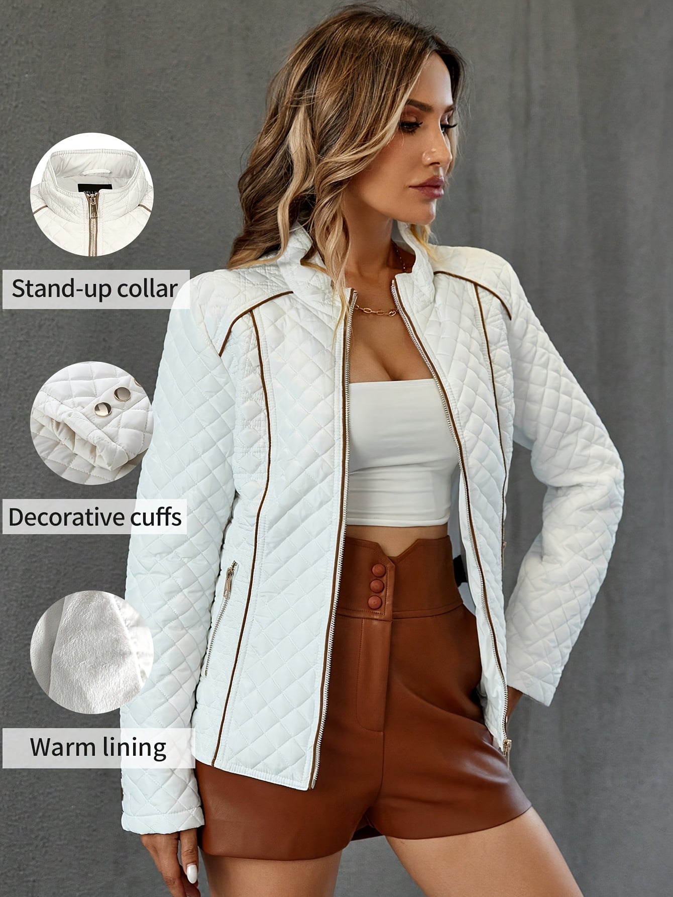 Raquel™ | Diamond-Quilted Padded Jacket