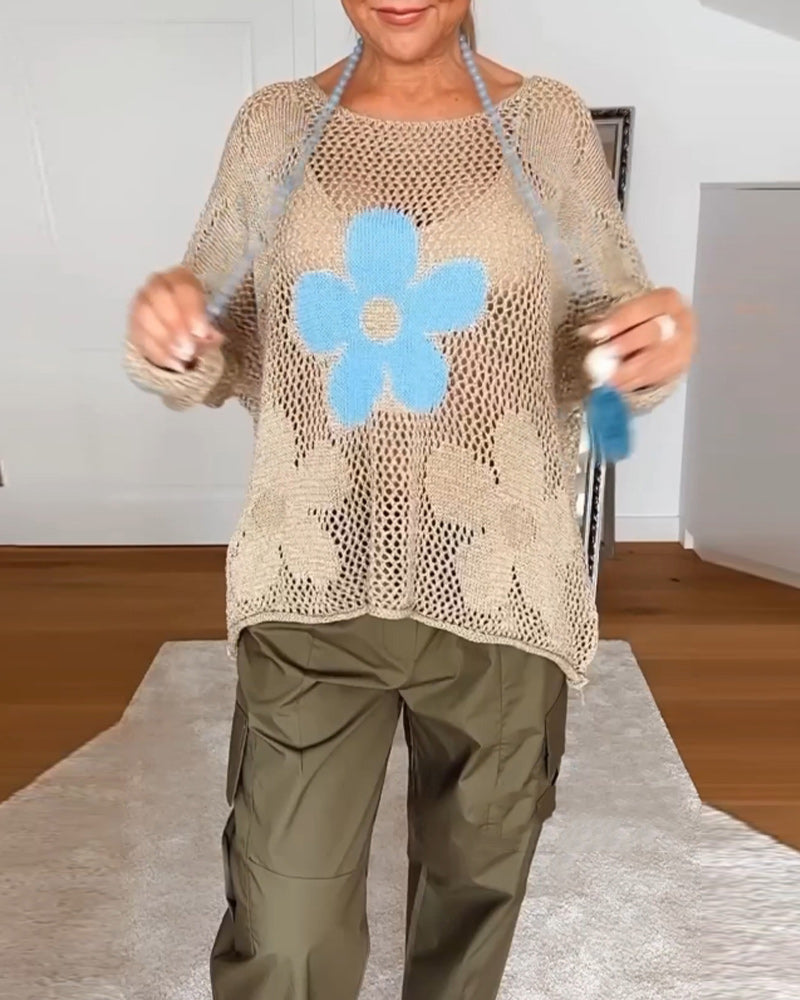 Mia™ | Floral Chic Sweater
