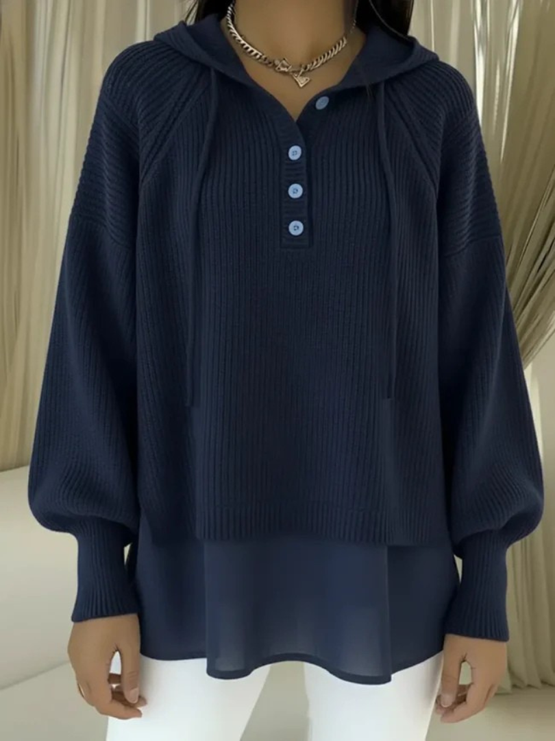 Zerissa™ | Casual Chiffon Hooded Sweater