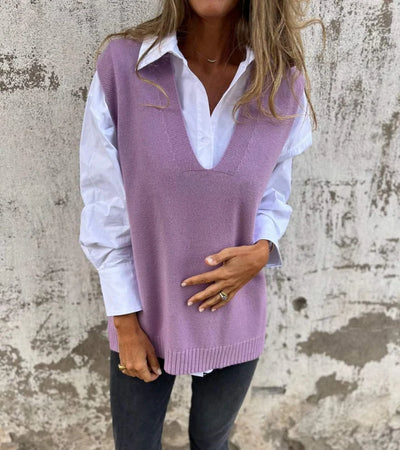 ZARIA™ | V-Neck Knit Vest