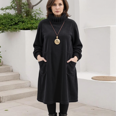 Annara™ | Cozy Turtleneck Corduroy Dress