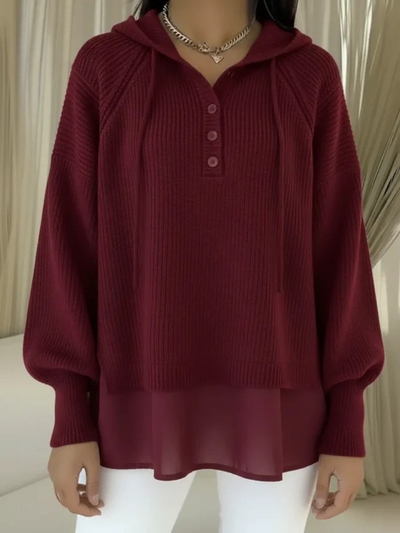 Zerissa™ | Casual Chiffon Hooded Sweater