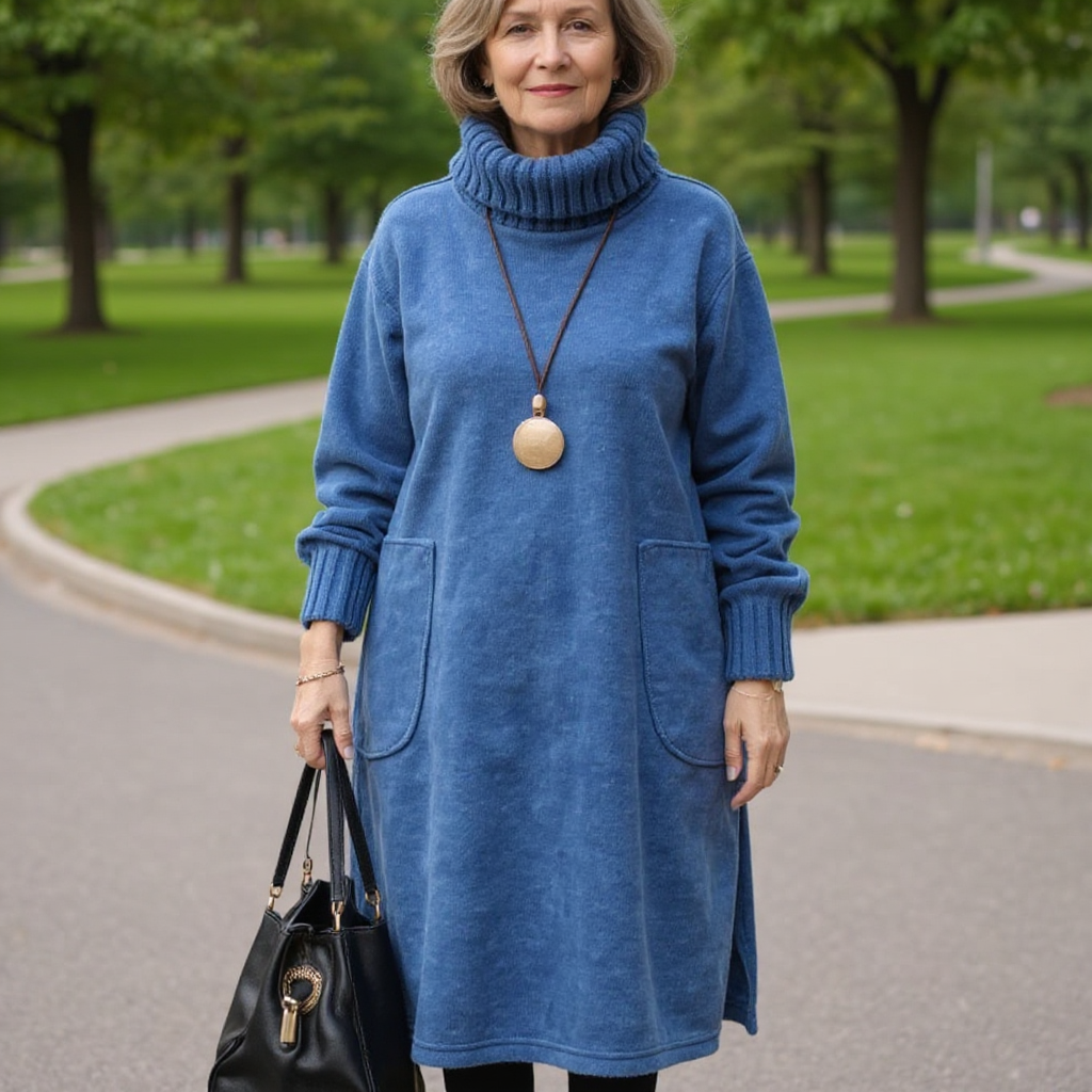 Annara™ | Cozy Turtleneck Corduroy Dress