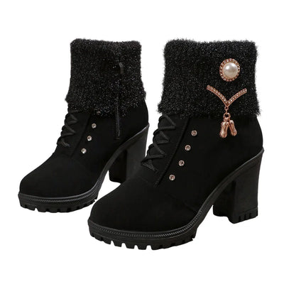NORDICA™ | Thick Warm Chunky Heel Boots