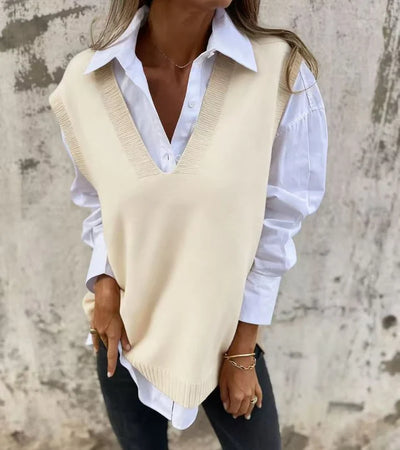 ZARIA™ | V-Neck Knit Vest