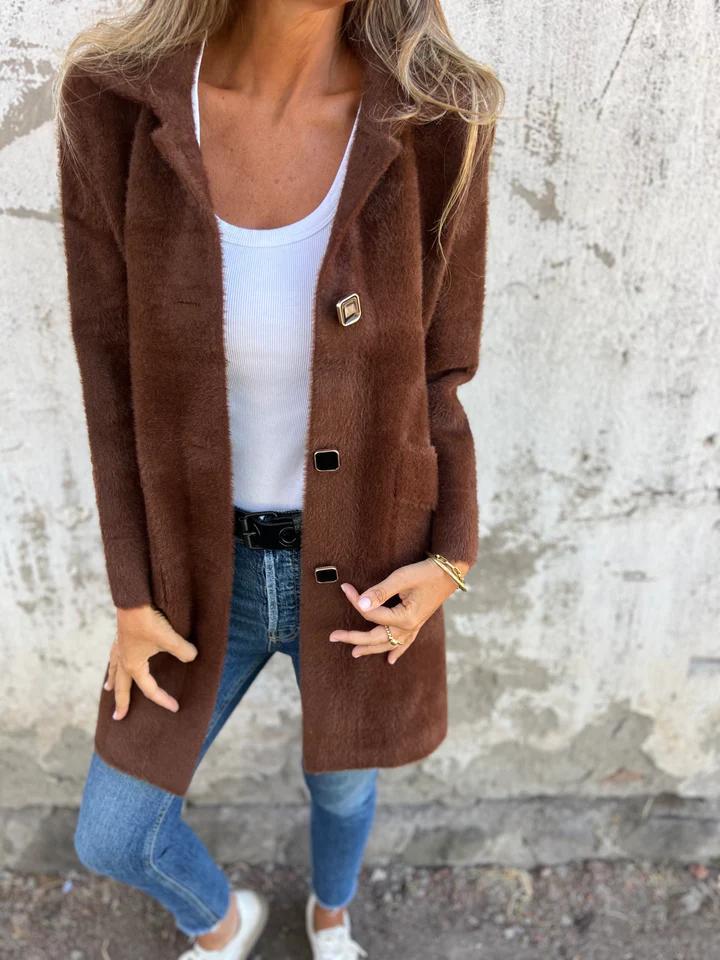 Thalia™ | Elegant Wool Blend Coat