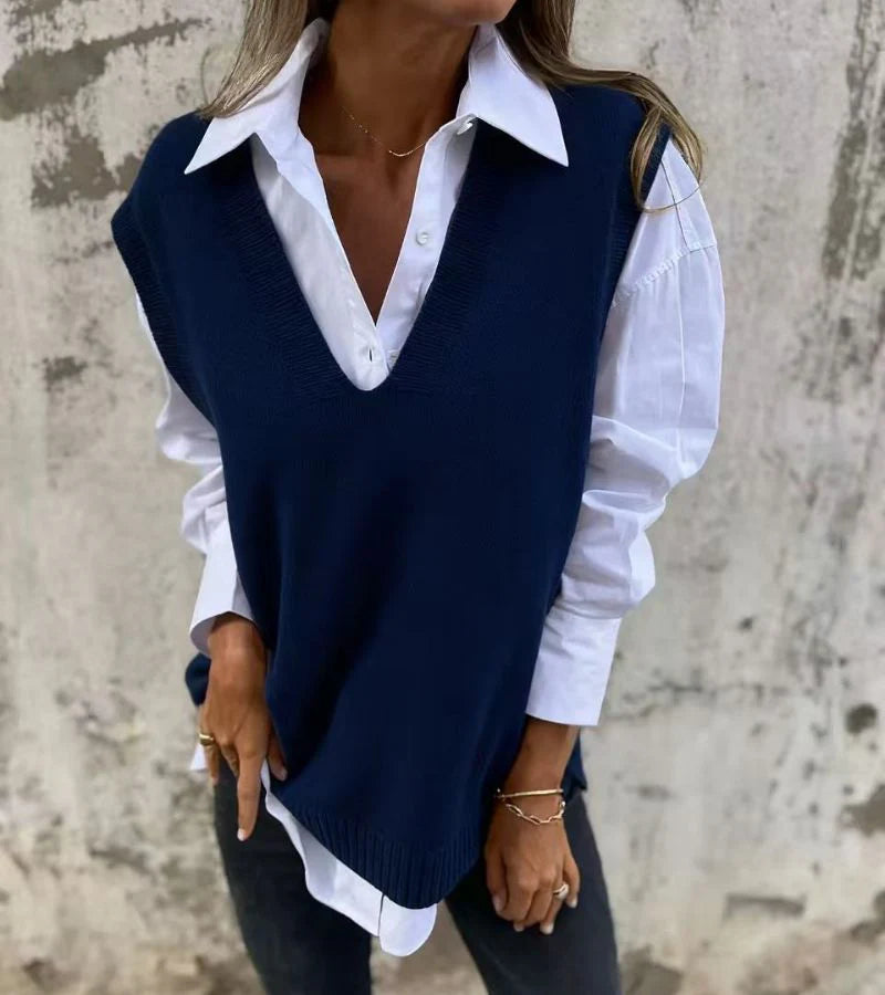 ZARIA™ | V-Neck Knit Vest