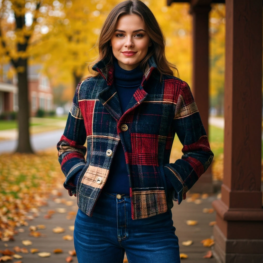 Zinni™ | Retro Fit Plaid Wool Jacket