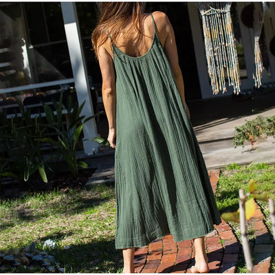 Karen - Long Sleeveless Cotton Dress