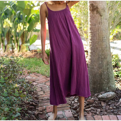 Karen - Long Sleeveless Cotton Dress
