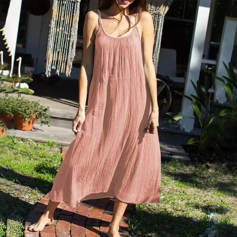 Karen - Long Sleeveless Cotton Dress
