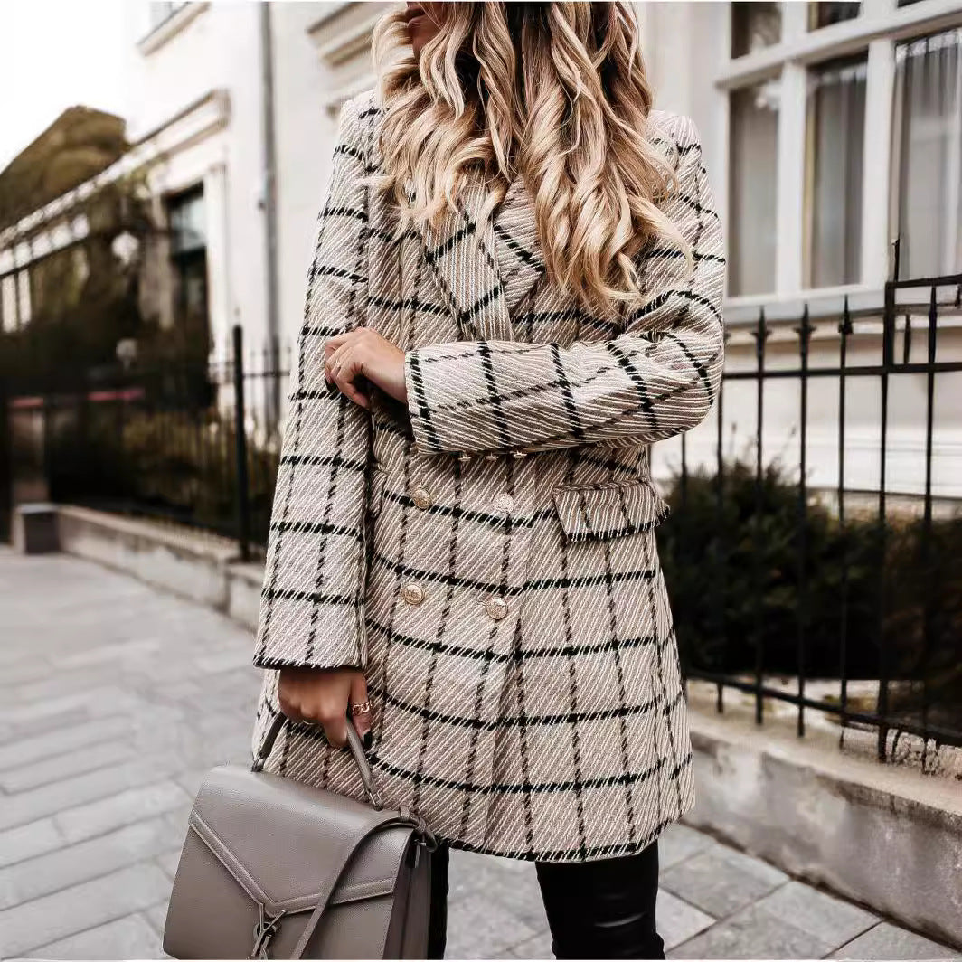 Siera™ | Classic Elegant Plaid Coat