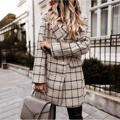 Siera™ | Classic Elegant Plaid Coat