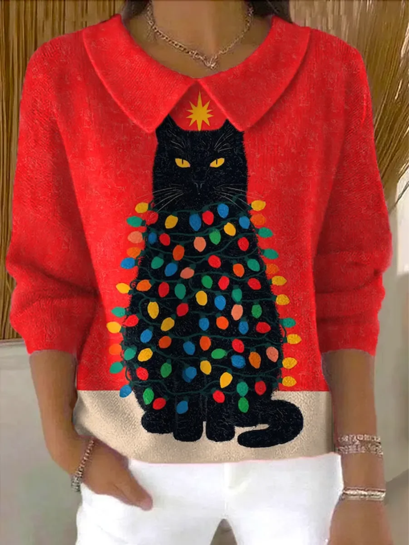 Cara™ | Christmas Lights Cat Sweater
