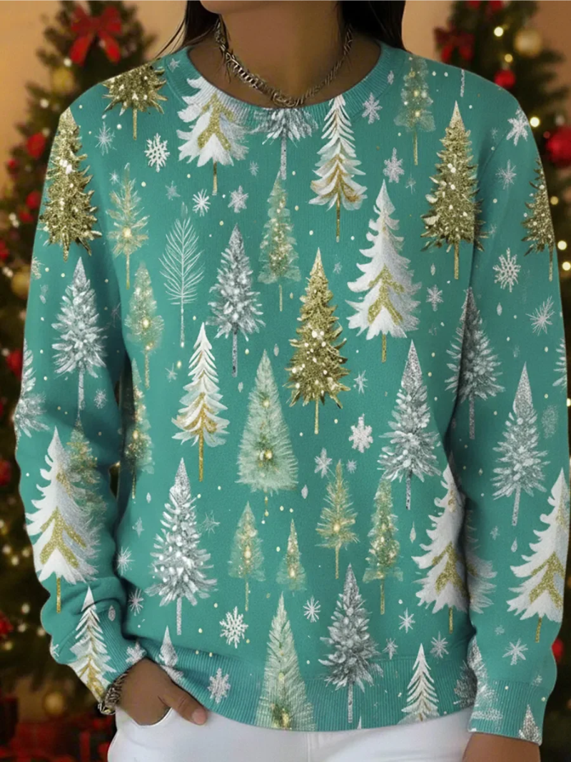 Ellie™ | Sparkling Christmas Print Sweater