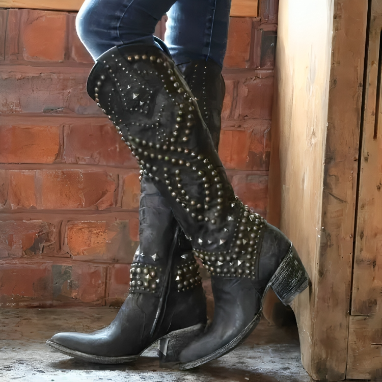 Briana™ | Western Knee-High Boots