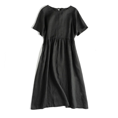 Matilda - Linen and Cotton Dress With Pockets