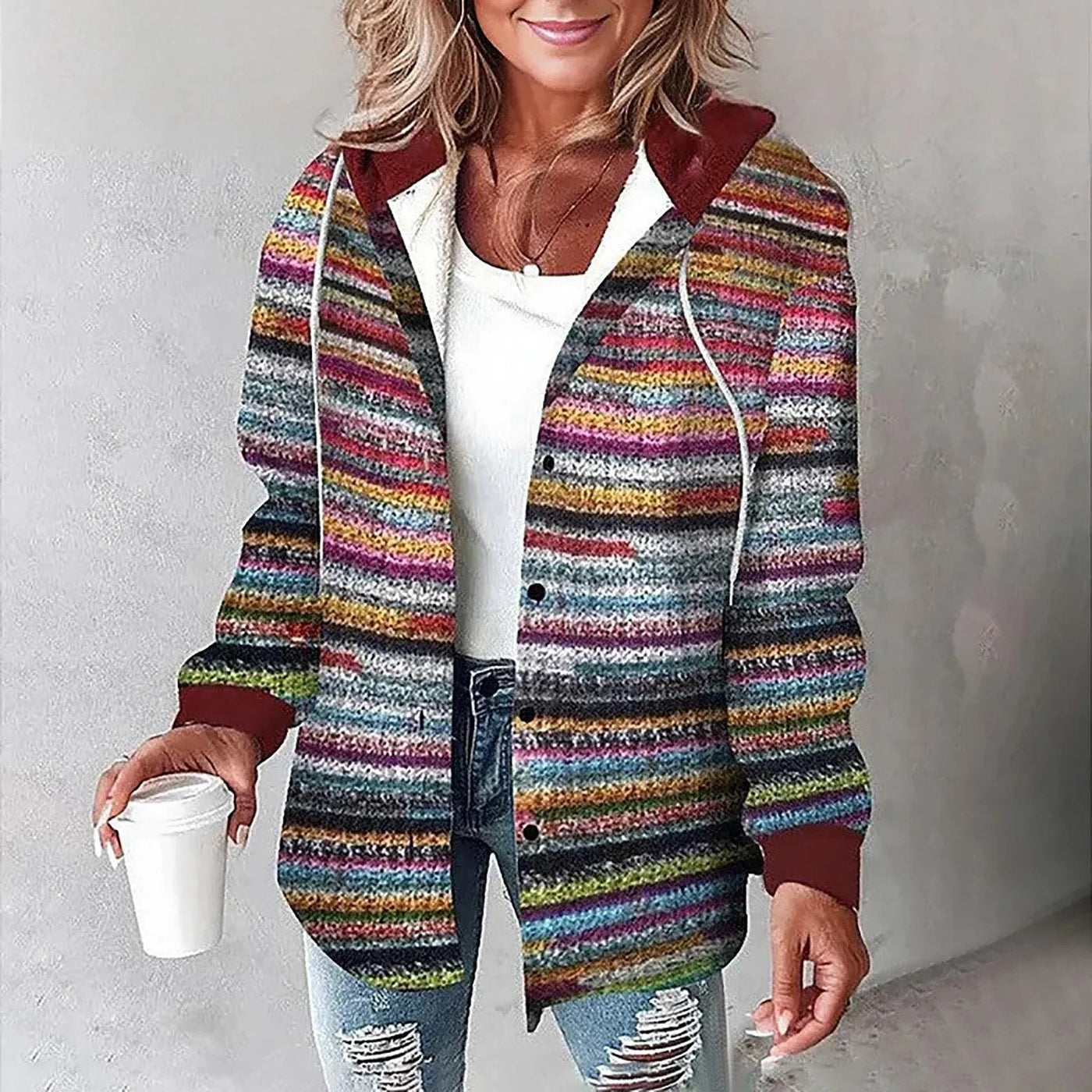 Sabrina™ | Plaid Hooded Overshirt