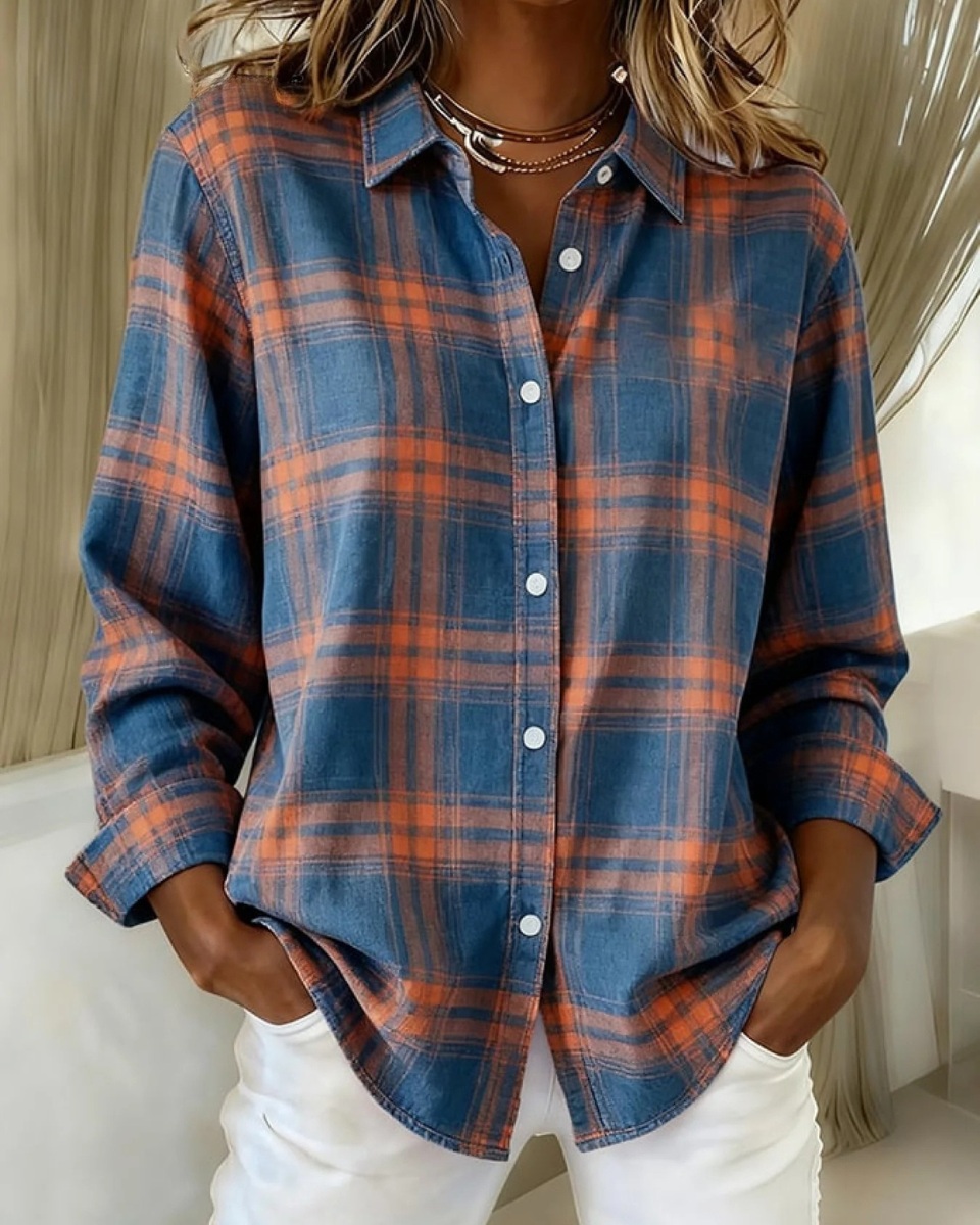CAROLINE™ | Vintage Plaid Lined Shirt