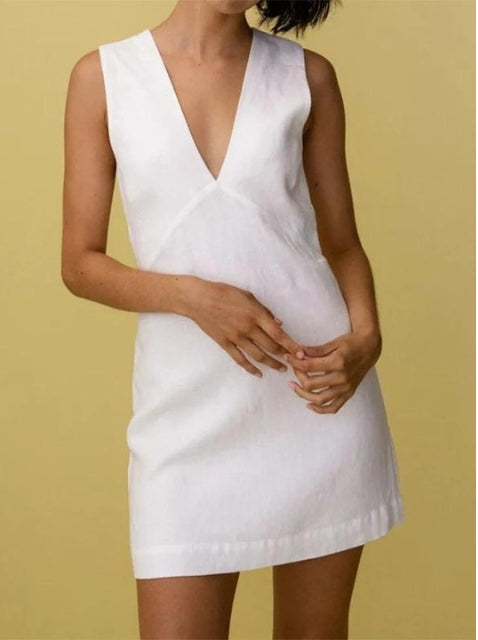 Hazel - Summer V-Neck Cotton Dress