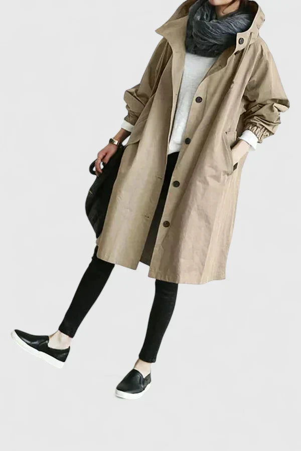 Astrida™ | Comfortable Long Collared Coat