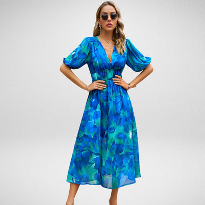 Elena™  | Charming dress with V-neckline