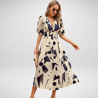 Elena™  | Charming dress with V-neckline