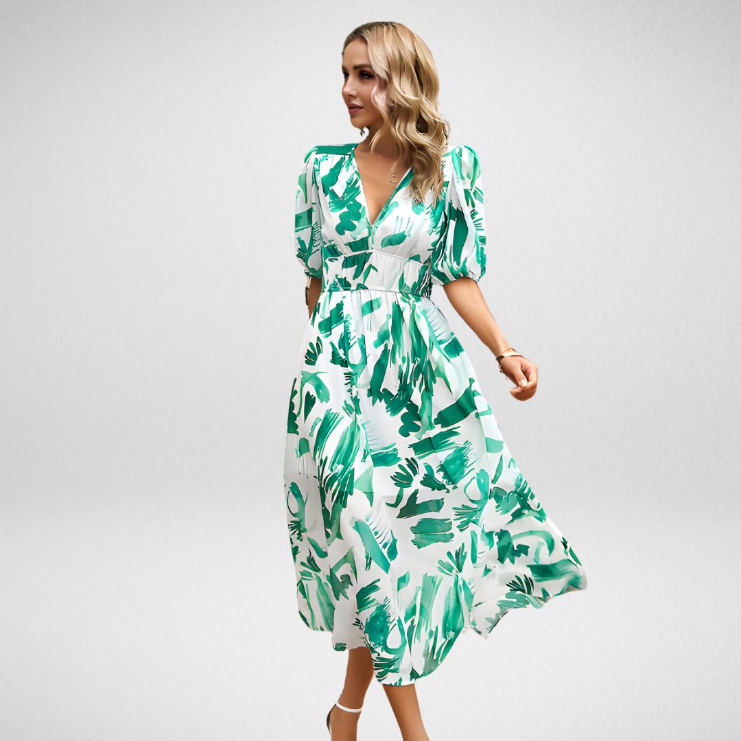 Elena™  | Charming dress with V-neckline