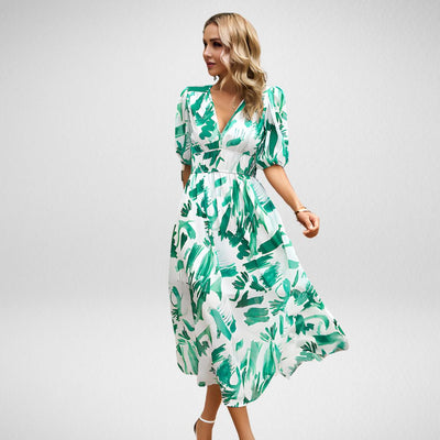 Elena™  | Charming dress with V-neckline