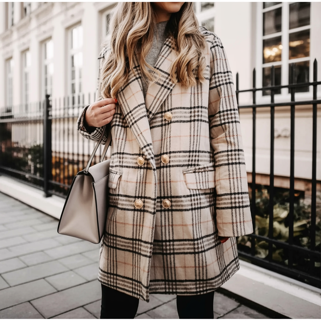 Siera™ | Classic Elegant Plaid Coat
