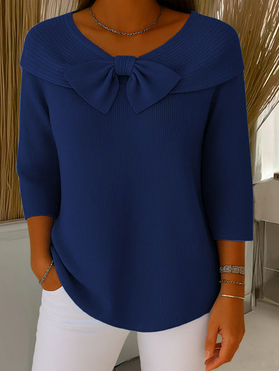 ELARA™ | Soft Knit Bow Sweater