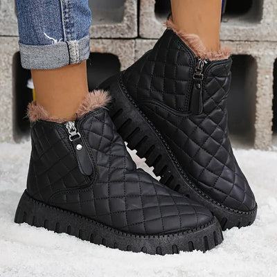 Riviana - Women's leather winter boots with orthopedic support