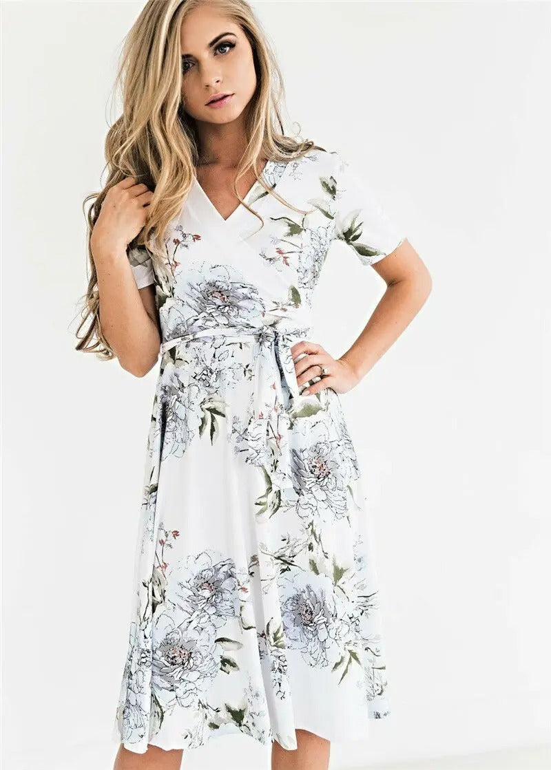 Cindy - Floral Midi Dress