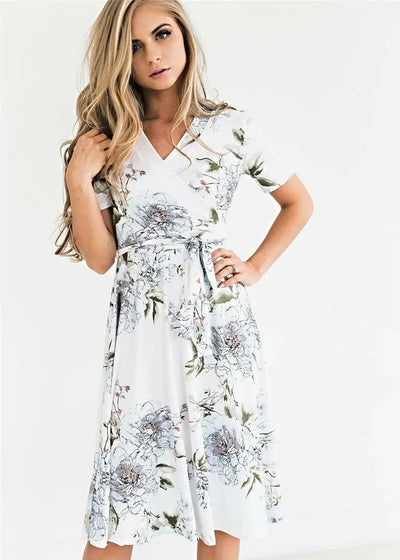 Cindy - Floral Midi Dress