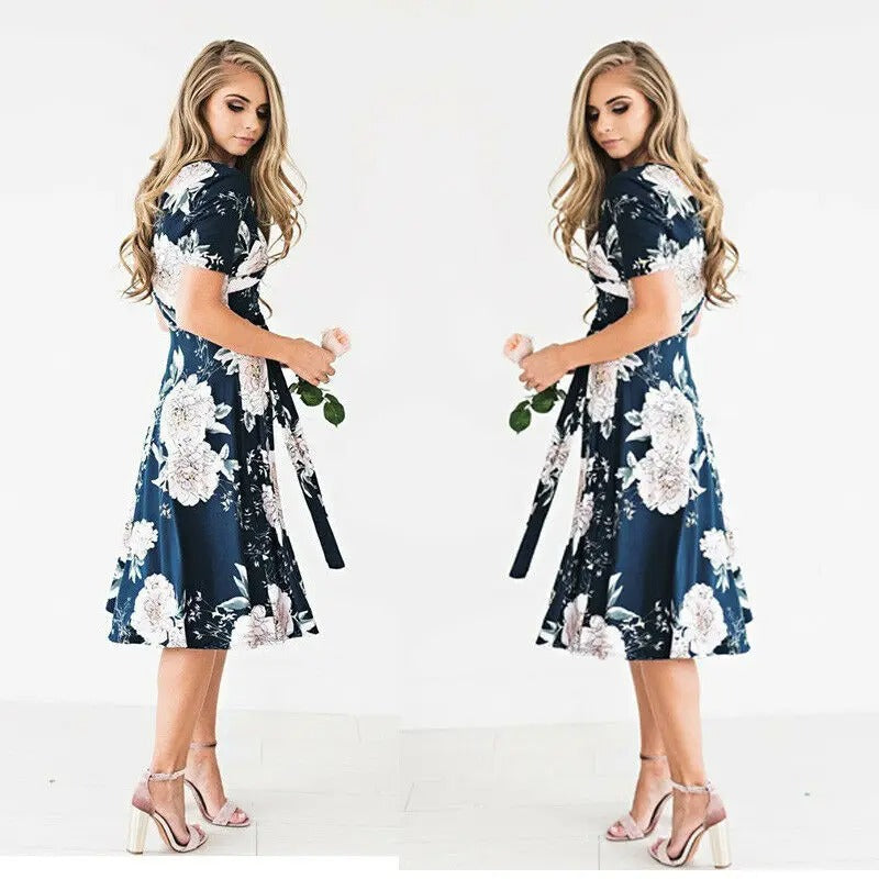 Cindy - Floral Midi Dress
