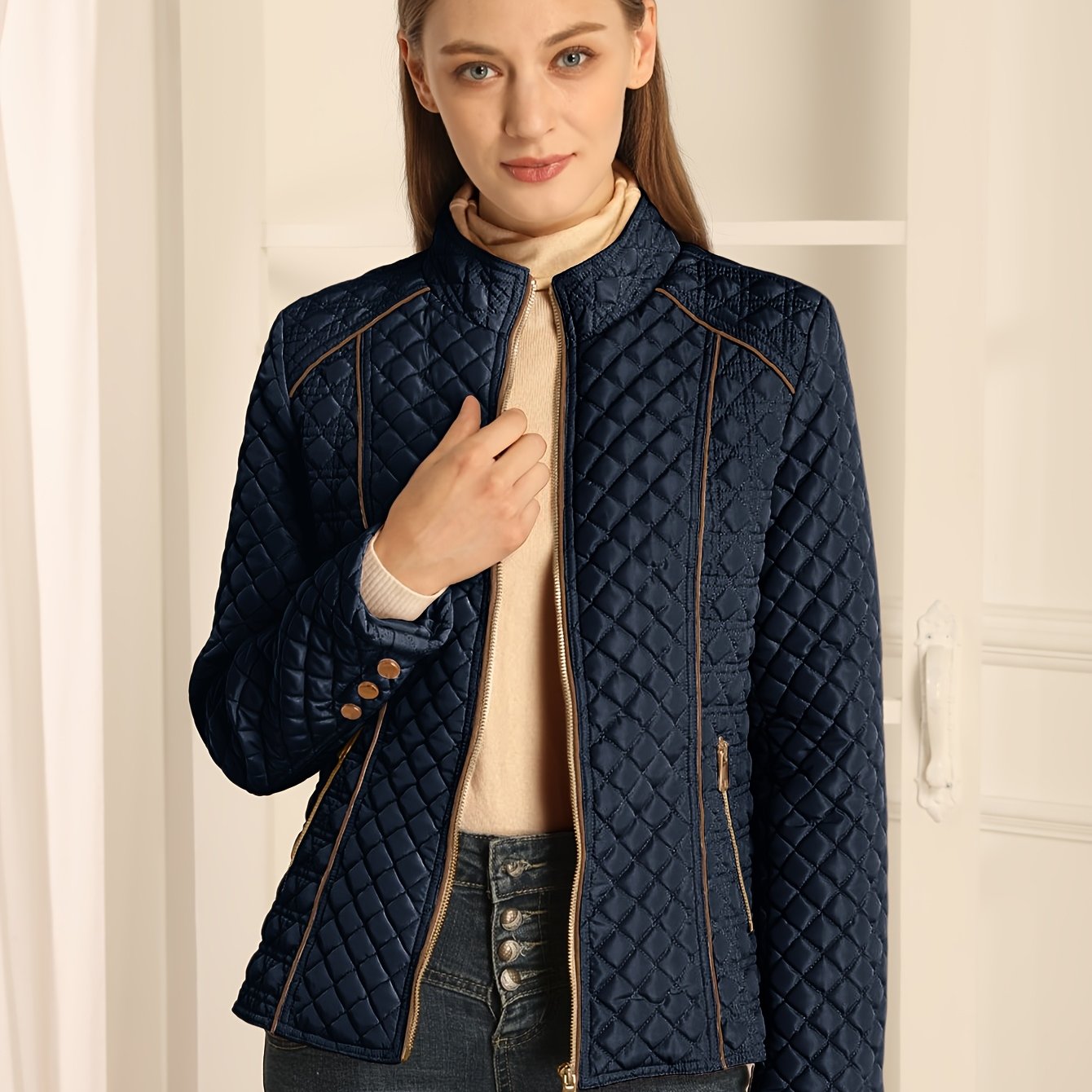 Raquel™ | Diamond-Quilted Padded Jacket