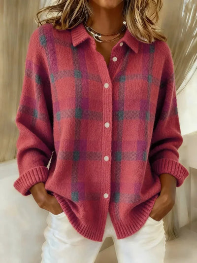 Cyrena™ | Retro Cheque Sweater