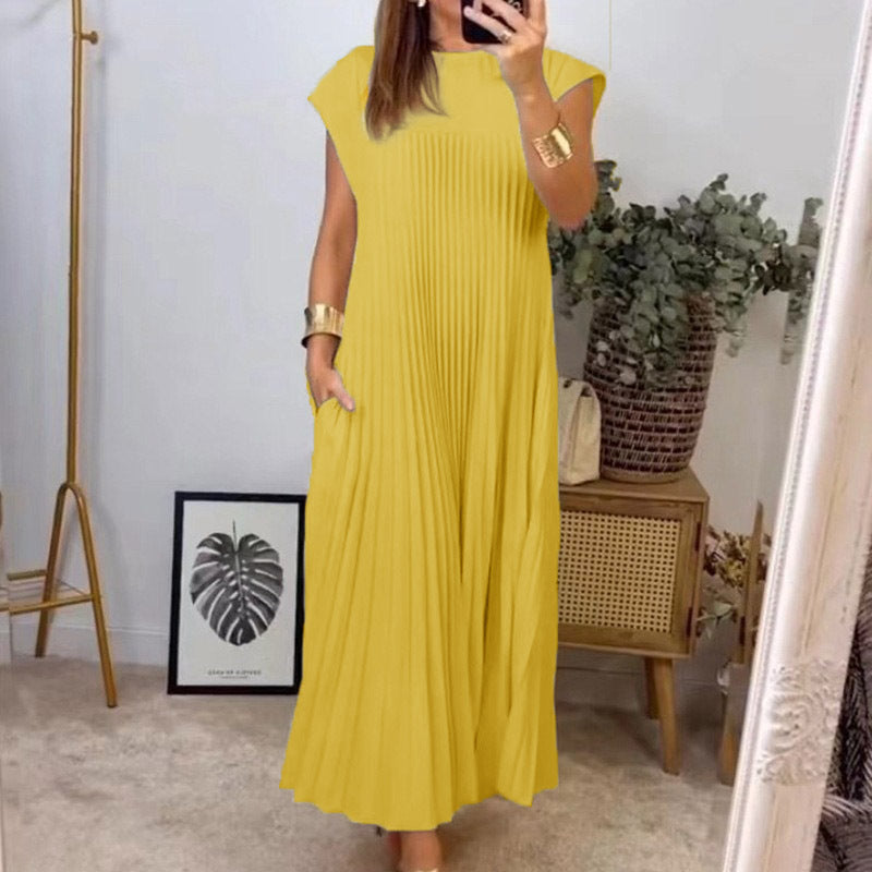 Kendra - Elegant Pleated Maxi Dress
