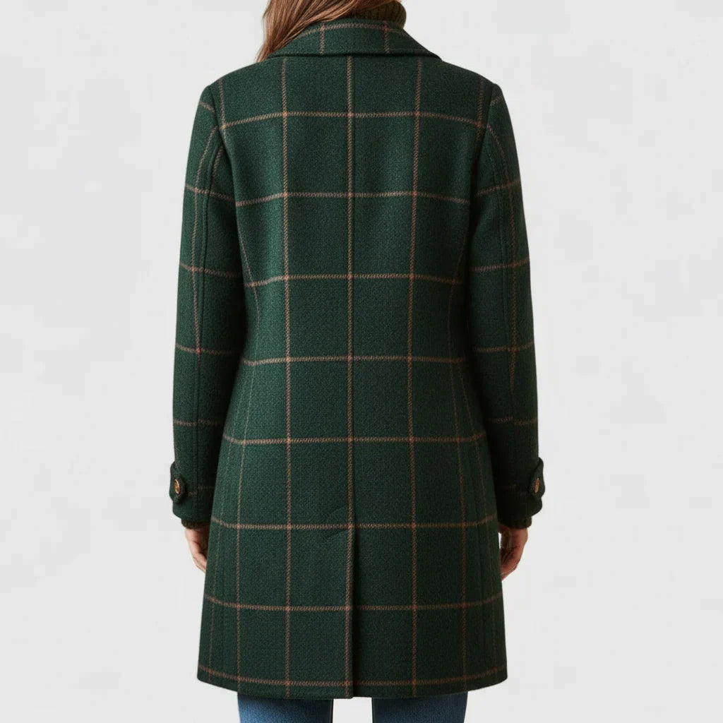 Embera™ | Retro Lapel Plaid Tweed Coat