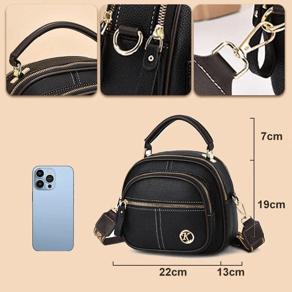 Molly - Stylish leather bag with shoulder strap